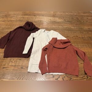 Sweater Bundle Womens Medium Lulus Old Navy Turtleneck Cardigan Fall Winter Lot
